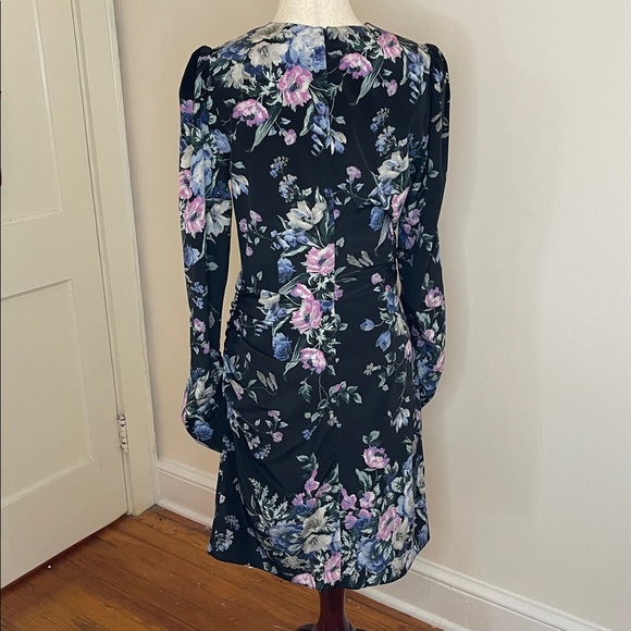 Zimmermann Moncur Drape Dress Midnight Floral Sz 2 - Picture 4 of 5